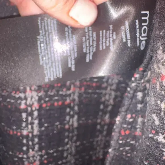 New Maje Paris Renafay Plaid Tweed Bouce Mini Dress Women’s Medium - Picture 10 of 15